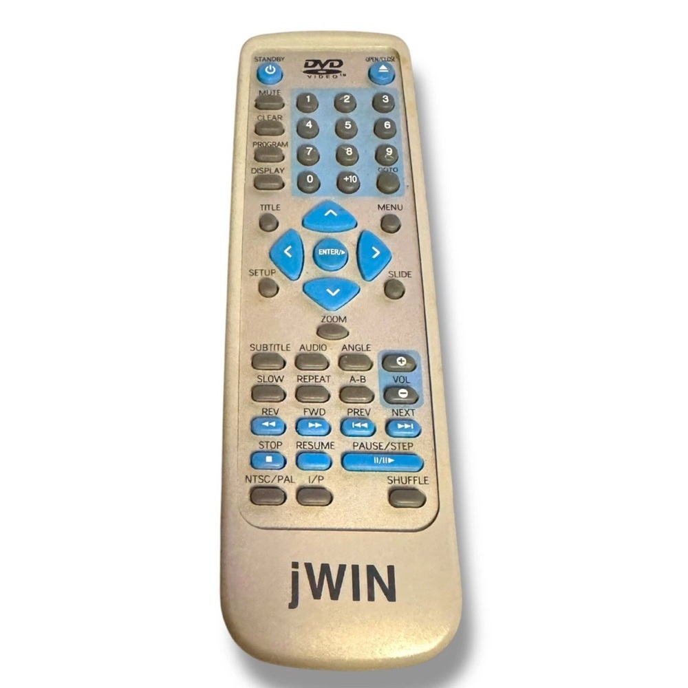 Jwin JD-VC136 DVD Player Remote Control Replacement Tested Works Takes 2 AAA TV